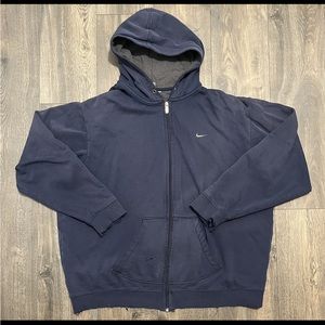 Vintage Distressed Y2K Nike Swoosh Zip Up Hoodie